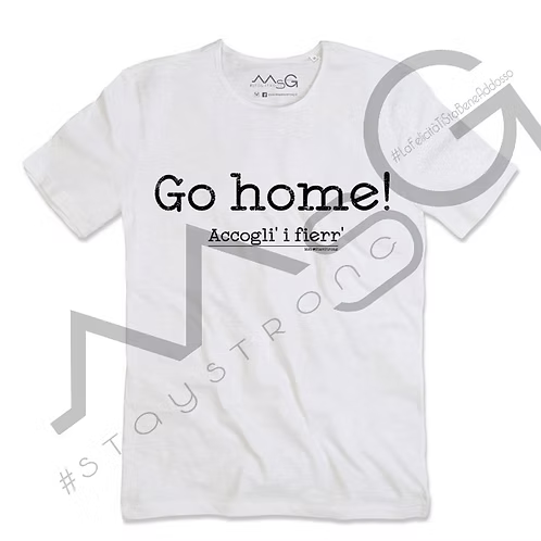 T-Shirt - "Accogli' i fierr'" Bianco