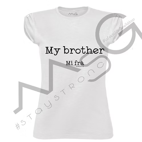 T-Shirt - "Mi frà" Bianca Donna