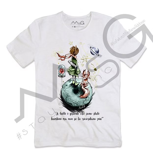 T-shirt The Little Prince Bianca Uomo