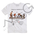 T-shirt "Italia 🆚 Marocco" Bianca Uomo