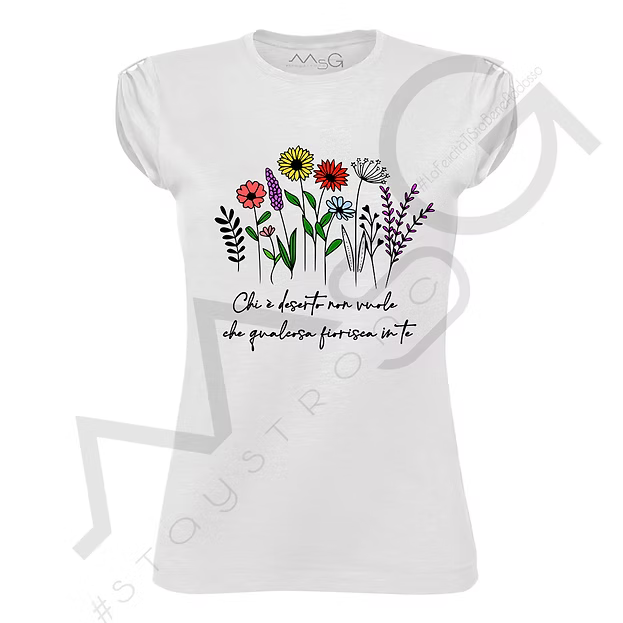 T-shirt "Chi è deserto..." Bianco