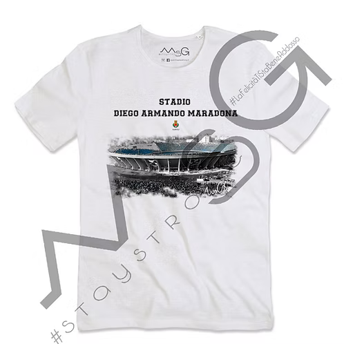 T-Shirt - "Stadio Diego Armando Maradona" Bianco NO