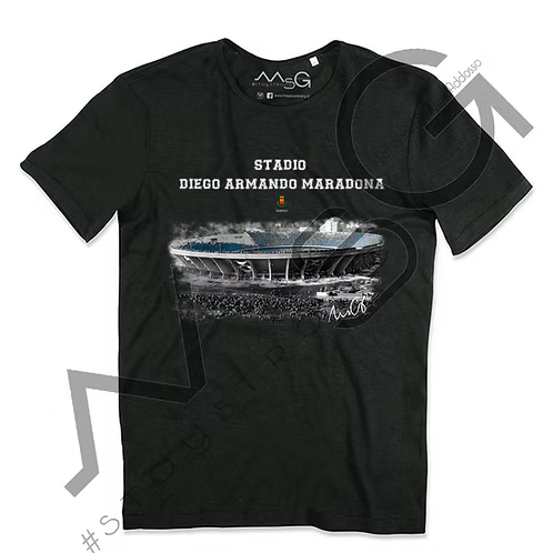 T-Shirt - "Stadio Diego Armando Maradona" Nero NO