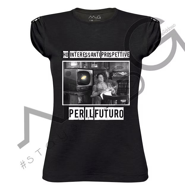 T-Shirt Prospettive Future Nera Donna