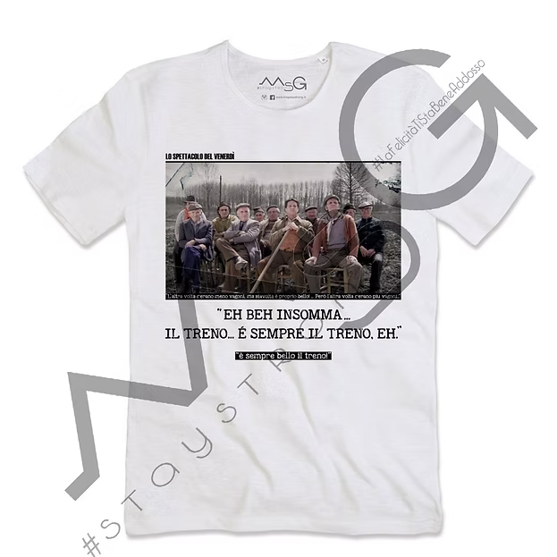 T-Shirt "Il treno è sempre il treno, eh!" Bianco