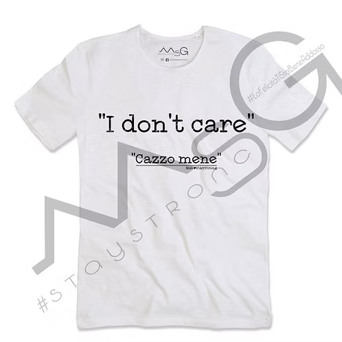 T-Shirt - "Ca**o mene" Bianco