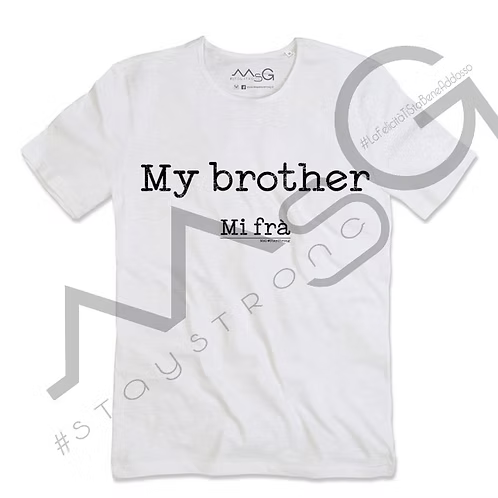 T-Shirt - "Mi frà" Bianco