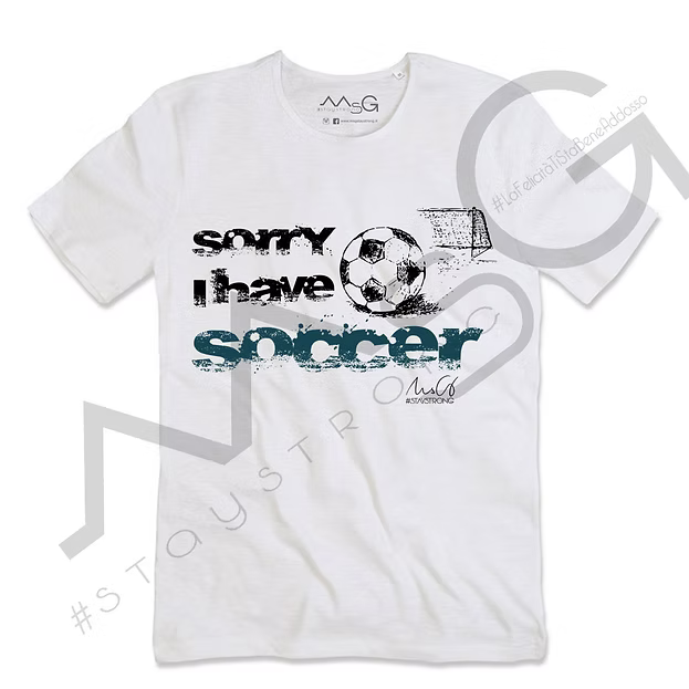 T-shirt Sorry I Have Soccer Bianca Uomo