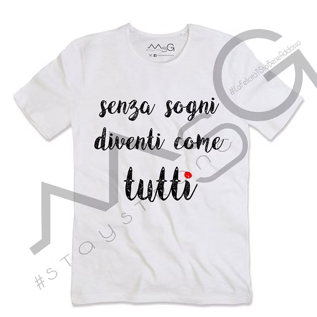 T-Shirt - "Senza Sogni" Bianco
