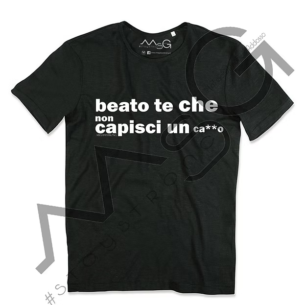 T-Shirt Beato te che non... Nero
