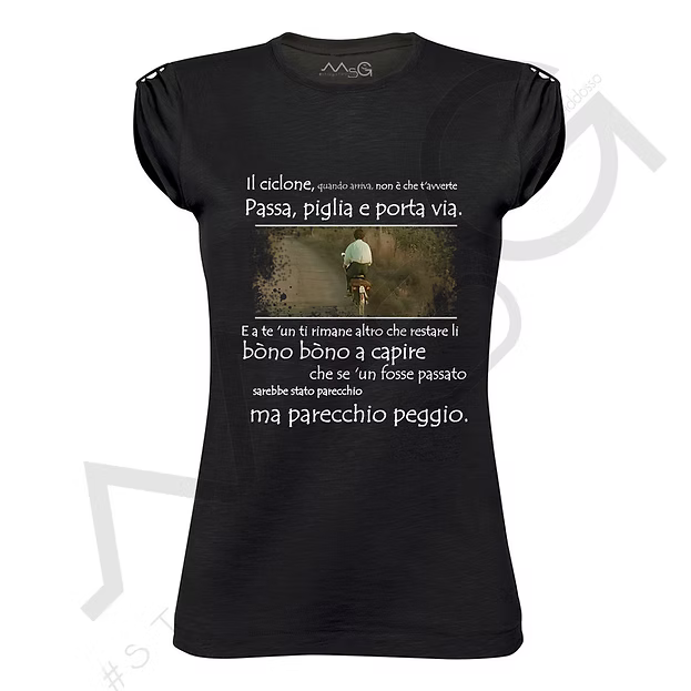 T-Shirt Il Ciclone Nera Donna
