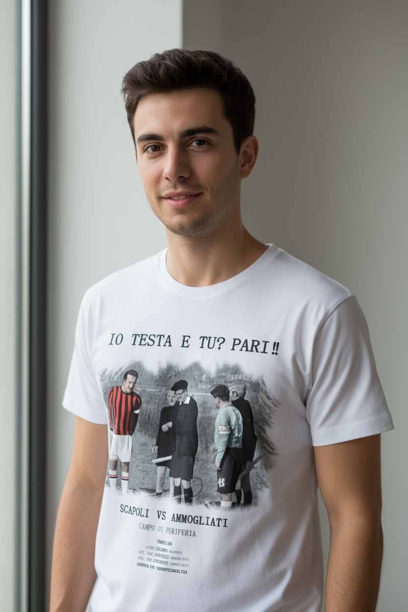 T-Shirt Scapoli vs Ammogliati "Io testa e tu? Pari!"