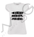 T-shirt "Nse po fa sta vita pe ne vita" Bianco