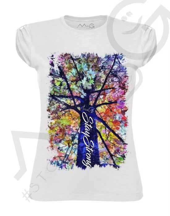 T-shirt Flowers Bianco