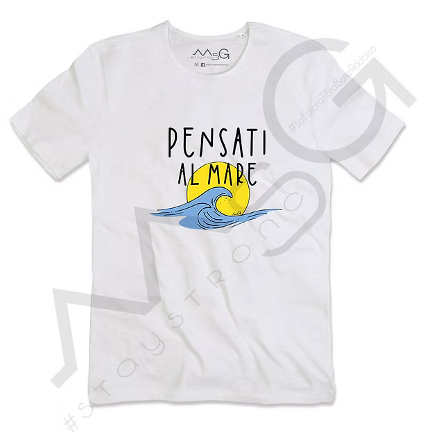 T-Shirt Pensati al MARE Bianco