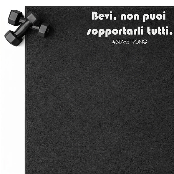 Telo Palestra in Microfibra 50x100 – “Bevi..." NO