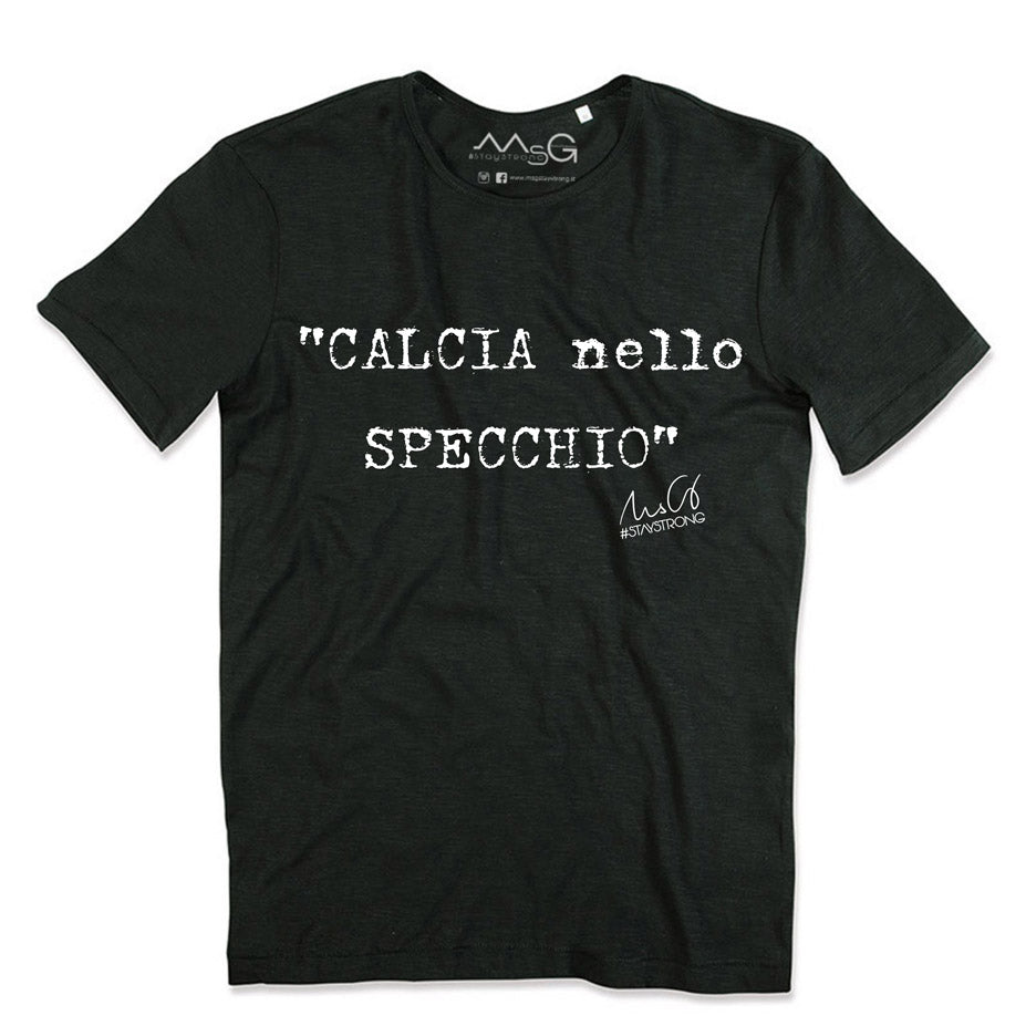 T-Shirt "Calcia nello specchio" Nero