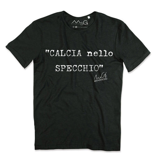 T-Shirt "Calcia nello specchio" Nero