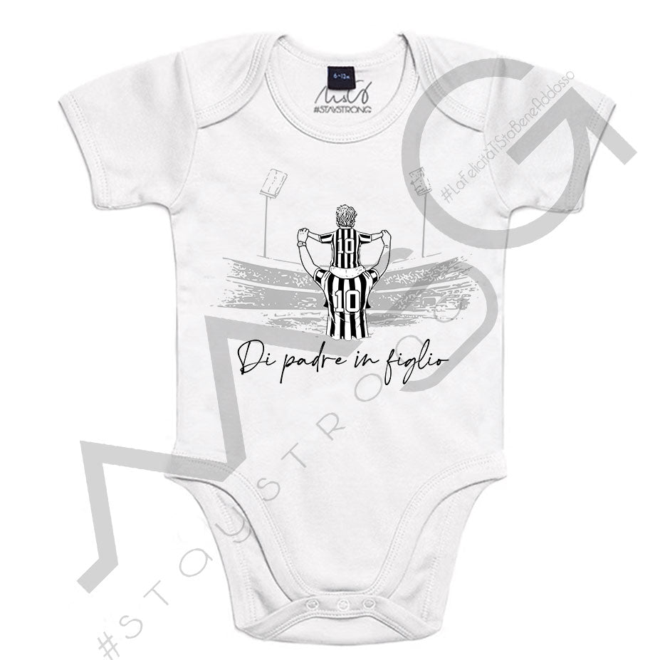 Body Neonato Di Padre in Figlio/a – MsG #StayStrong BIANCO NERI No