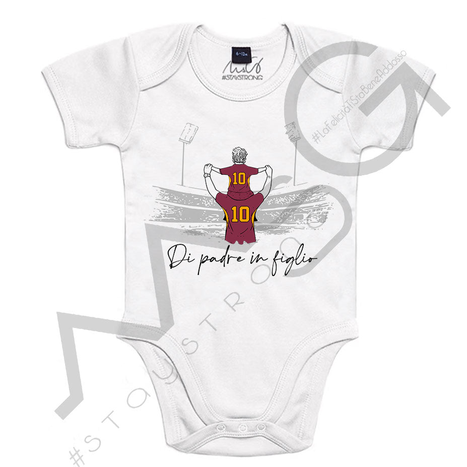 Body Neonato Di Padre in Figlio/a – MsG #StayStrong LUPI GIALLOROSSI