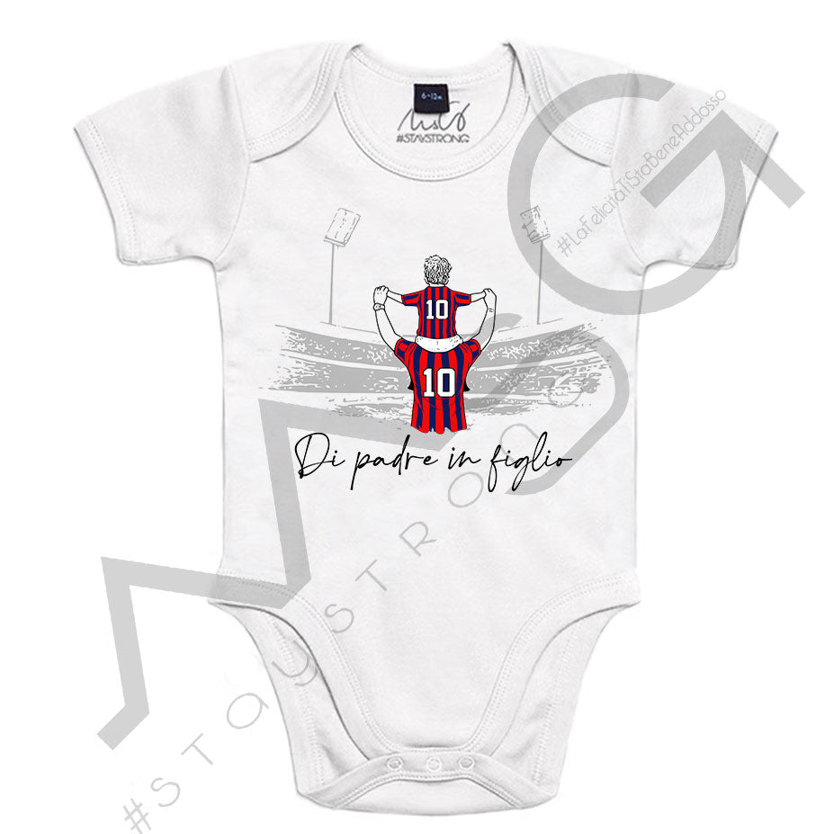 Body Neonato Di Padre in Figlio/a – MsG #StayStrong ROSSO BLU No