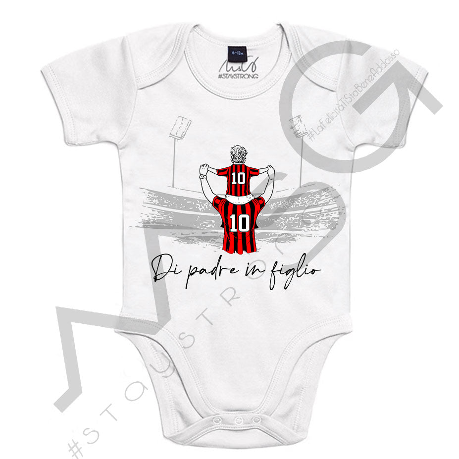 Body Neonato Di Padre in Figlio/a – MsG #StayStrong ROSSO NERI No