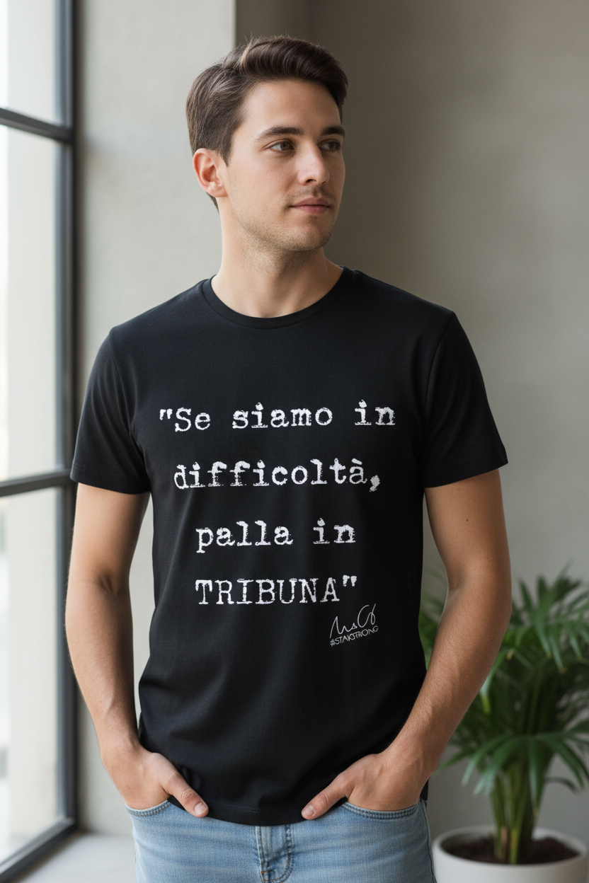 T-Shirt "Se siamo in difficoltà pala in tribuna"