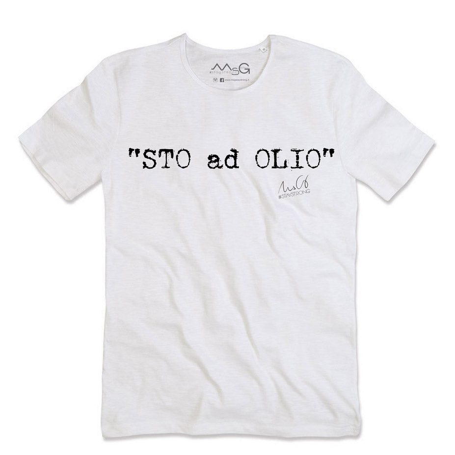 T-Shirt "Sto ad OLIO!" Bianco