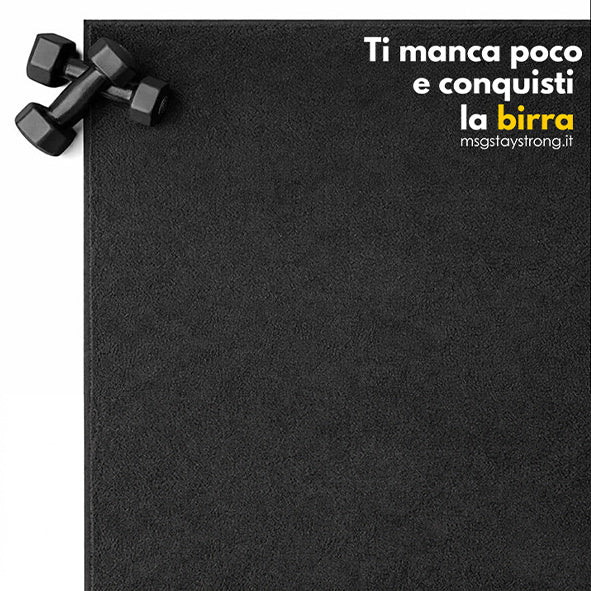 Telo Palestra in Microfibra 50x100 – “Sblocca la birra" NO