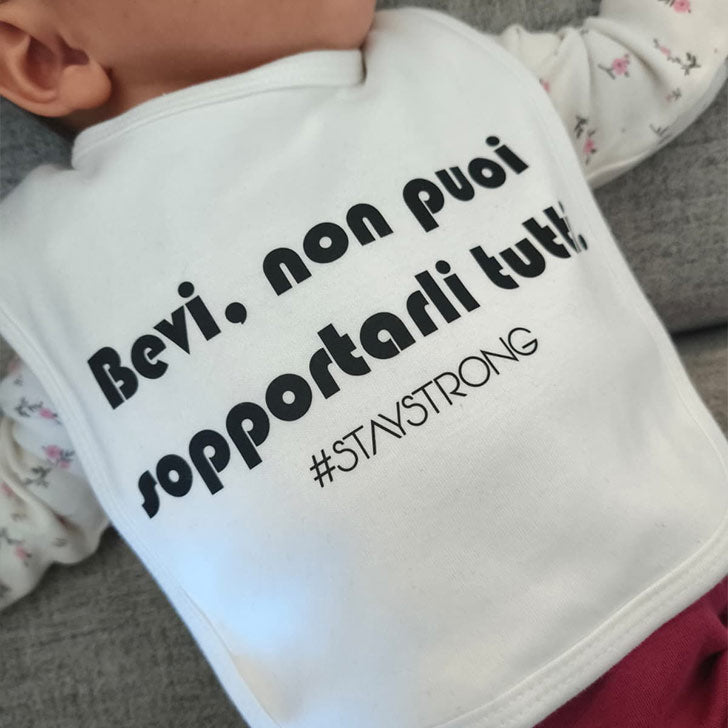 Bavaglino "Bevi" Neonato: Idea Regalo Nascita