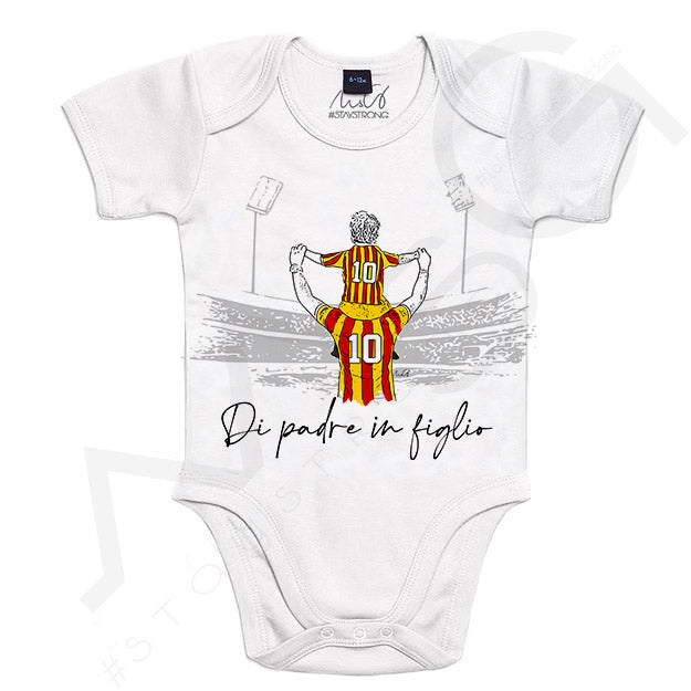 Body Neonato Di Padre in Figlio/a – MsG #StayStrong GIALLO ROSSI No