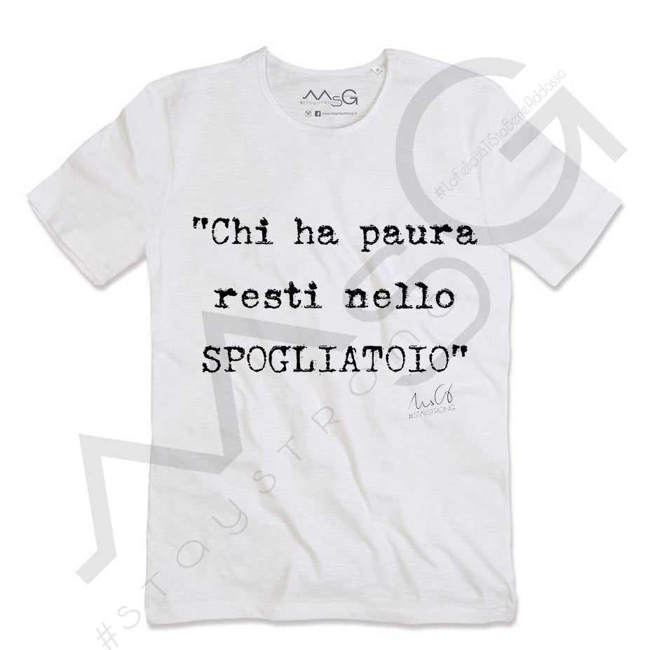 T-Shirt "Chi ha paura..." Bianco