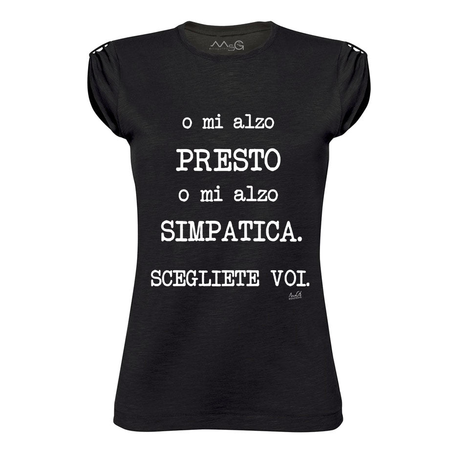 T-shirt "O presto o simpatica"