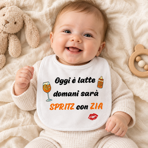 Bavaglino "Oggi è Latte" Neonato: Idea Regalo Nascita