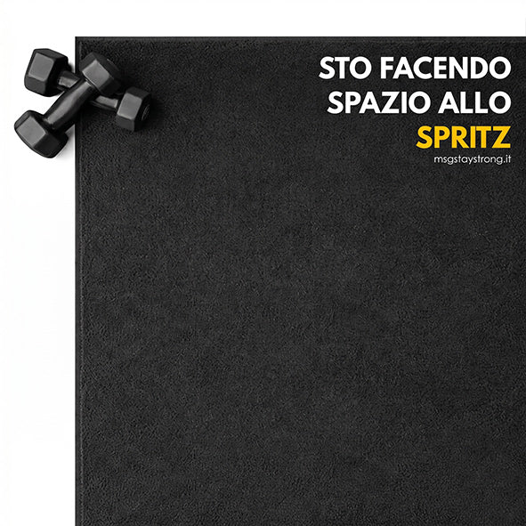 Telo Palestra in Microfibra 50x100 – “Spazio allo SPRITZ” MsG. NO