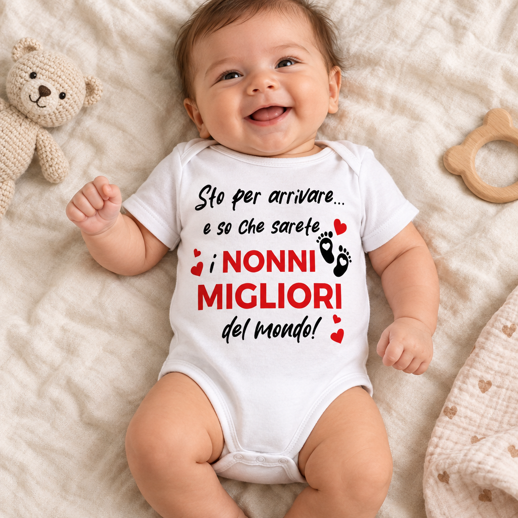 Body Neonato "Nonni Migliori del Mondo"