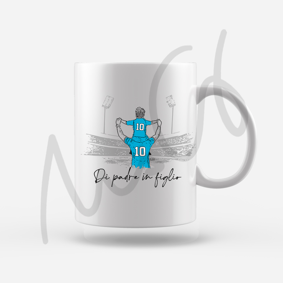 Tazza "Di padre in figlio" Tazza bianca Azzurri