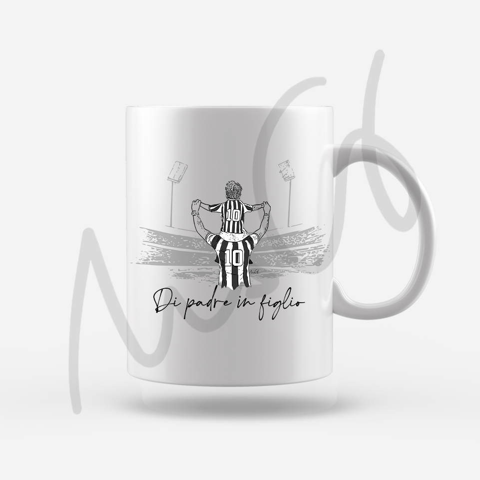 Tazza "Di padre in figlio" Tazza bianca Bianco Neri