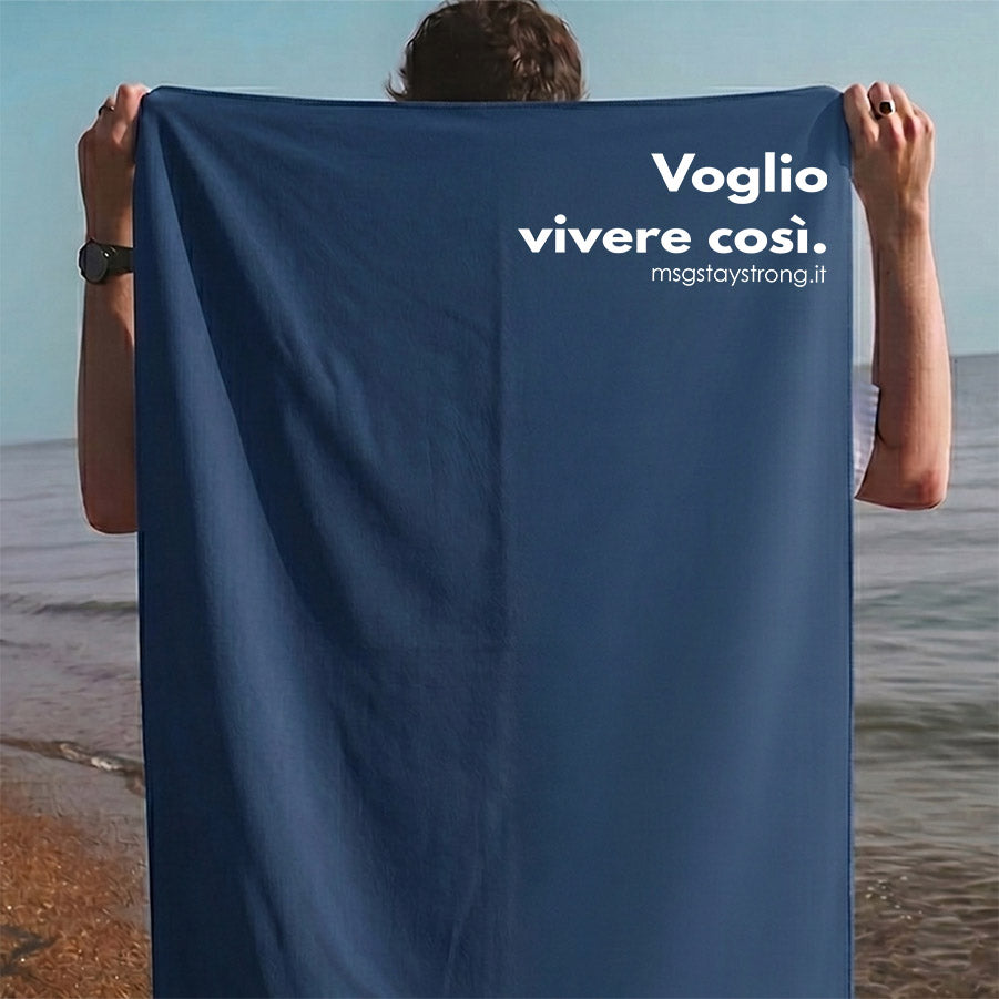 Kit Mare Telo + Borsa "Voglio vivere cosi" – MsG #StayStrong